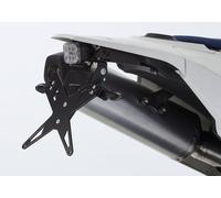 Kit porta targa PROTECH, incluso riflettore e piastra leggera acciaio inossidabile/nero alluminio rivestito in polvere, nero