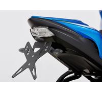 Kit porta targa PROTECH, incluso riflettore e piastra leggera acciaio inossidabile/nero alluminio rivestito in polvere, nero