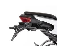 Kit porta targa PROTECH, incluso riflettore e piastra leggera in acciaio inossidabile in polvere, nero in acciaio inox, nero