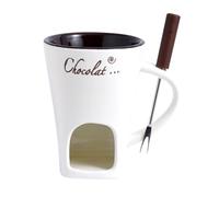 Set portatile per fonduta al cioccolato con forchetta, ideale per feste e riunioni in casa