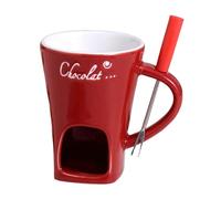 Set portatile per fonduta al cioccolato con forchetta, ideale per feste e riunioni in casa
