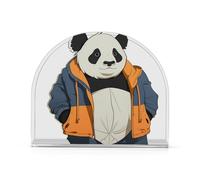 Set portatovaglioli in acrilico con panda bianco e nero che indossa una giacca, per feste, matrimoni, eventi, autoportante, decorazione moderna per la casa per cocktail in fattoria