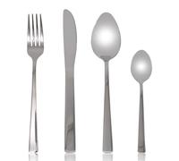 Set Posate Acciaio Inox per 1 Persona, Servizio di Posate da 4 pezzi per Ristorante, Posate da Tavola Lavabili in Lavastoviglie