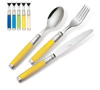 Set Posate Colorate set 4 pezzi HEXA in acciaio 18.10 manico ABS lavabili in lavastoviglie EME -