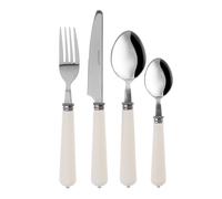 Set posate Country in acciaio inox, 24 pezzi bianco