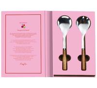 SET POSATE DA INSALATA ACCIAIO E LEGNO CONFEZIONE REGALO