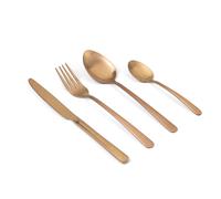 Set posate tavola 24 pz in acciaio PVD matt - rame - Evviva