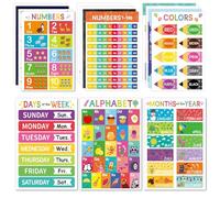 Set Poster Educativo | Alfabeto E Grafico Numerico | Studio Muro Sospeso Per La Scuola Materna E La Scuola Materna | Specifiche Impermeabili Durature | Decorazione In Classe Per Bambini