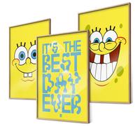 Set poster SpongeBob 3x A4 It's the Best Day Ever decorazione da parete idea ...