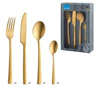 Amefa Grillo Set di 16 Posate in Cofanetto per 4 Persone, Acciaio Inossidabile, Oro, Coffret 16 pièces, 4 unità