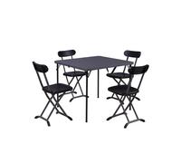 Set pranzo Horeca - pieghevole - antracite - Garden Friend - set 5 elementi