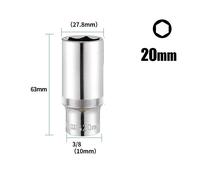 Set prese profonde pronte per l'impatto con prese esazionali 16 mm 24 mm per com