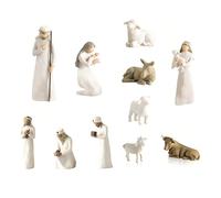 Set presepe Born Scene, statuetta per presepe, 10 pezzi, statuette per presepe in resina, nascita Belen Natale, presepe con figurine, presepe in resina, sacra famiglia, decorazione