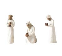 Set presepe Born Scene Willow-Tree Figure Presepe Resina Nascita Belen Natale Presepe con Figure Presepe Natale Figure Presepe Resina Sacra Famiglia Decorazione (B-3 pezzi)