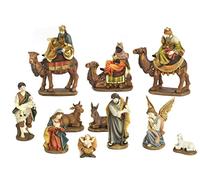 Set Presepe Completo Gruppo Natività 9-12,5 Cm 11 Soggetti in Resina