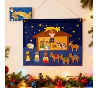 Set Presepe Famiglia in Feltro per Racconto Vacanze e Divertimento Creativo
