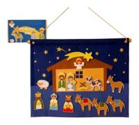 Set Presepe in Feltro 100x75cm Interattivo | Interattivo, racconti biblici, figure per mobili, 100x75cm, per festa famiglia