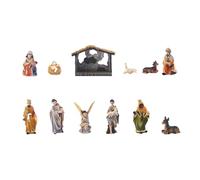 Set Presepe | Statuine In Miniatura Di Gesù Bambino E Della Mangiatoia - Set Presepio Mini Figure Natalizie - per Cristiani Adulti Esterno Casa Ufficio Chiesa Scuola Negozio Camera da Soggiorno Festa