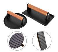 Set pressa per hamburger in ghisa utensili da cucina gourmet per grigliate sapor