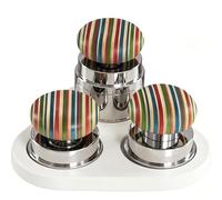 Set Pressino Espresso, Accessori Caffè con Distributore Autolivellante, Pressino Calibrato, for Portafiltri da 58mm, Tappetino Triangolare in Silicone, Fissaggio Magnetico