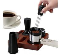 Set Pressino Livellatore 7 Pezzi - Set Caffè Espresso Legno Acciaio Inossidabile | Strumento Per Pressare La Stazione Di Polvere Di Silicone ABS In Alluminio Per Baristi Home Cafe Office Pol