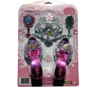 Set Principessa Giocattolo Travestimento Corona Scarpe Bracciale Specchio