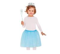 Set principesse blu: tutu, tiara, bacchetta magica