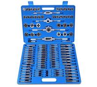 Set professionale 110 pezzi di rubinetti e matrici in acciaio HSS ad alta tempra M2-M18, set di fustelle per rubinetti multifunzionale e resistente per maschiatura a mano