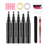 Set professionale a lunga durata con punta fine da 12 cm per manicure, set di penne per unghie a punta fine per ragazze, per viaggi, viaggi di lavoro, feste, scuola al coperto, fidanzata