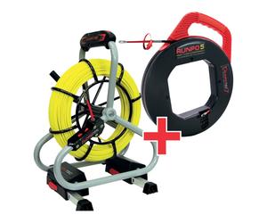 Set professionale con aste in fibra di vetro Runpotec lunghezza 30 e 60 m d.4,5 mm Quantità:1