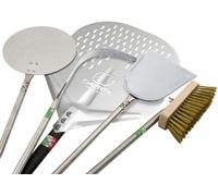Set Professionale Da 5 Pale per Pizza in Alluminio E Acciaio, Pala Forata in All