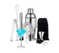 Set professionale da 9 pezzi con shaker per cocktail con borsa in acciaio inox con filtro shaker da 750 ml per casa, bar, feste e regalo? Kit da cocktail adatto per regali