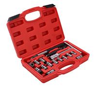 Set Professionale di 17 Frese per Sedili Iniettori, Kit Universale per Pulizia e Rimozione Carbonio, Strumenti per Officina Auto
