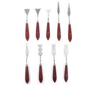 Set professionale di coltelli da pittura da 9 pezzi, spatola in acciaio inossidabile con manico in legno, per pittura a olio, acrilico, acquerelli, artisti principianti e hobbisti