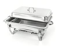 Set professionale di scaldavivande, scaldavivande in acciaio inossidabile da 9 litri, set da buffet in acciaio inossidabile per catering, buffet e feste [Un bel regalo per la tua famiglia e i tuoi ami