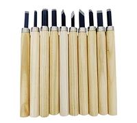 Set professionale di scalpelli per legno 12pcs Professional Wood Carving Chisel Knife Tool Set for strumenti for la mano for la scultura dettagliata di base Woodworkers Gruppi Multi scopo fai da te (