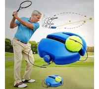 Set professionale per allenamento da tennis da solo, con corda ad alta elasticità, attrezzatura portatile per pratica del tennis con base stabile e ponderata, per bambini, adulti, principianti