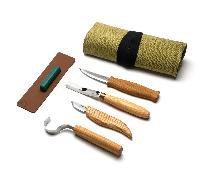 Set Professionale per Intaglio di Cucchiai e Kuksa Beavercraft (4 utensili in rotolo + accessori)