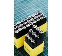 Set professionale per punzonatura in acciaio, include lettere e simboli dalla A alla Z e timbri numerici da 0 a 8 per impronte chiare su alluminio, ottone e rame (inglese 6 mm)