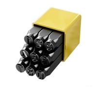 Set professionale per punzonatura in acciaio, include lettere e simboli dalla A alla Z e timbri numerici da 0 a 8 per impronte chiare su alluminio, ottone e rame (digitale 5 mm)