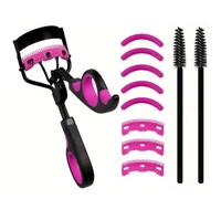 Set professionale piegaciglia e pennello, strumenti per il trucco con bacchette per mascara, pettine per ciglia, cuscinetti in silicone (kit C)