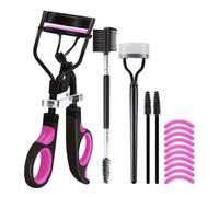Set professionale piegaciglia e pennello, strumenti per il trucco con bacchette per mascara, pettine per ciglia, cuscinetti in silicone (kit B)