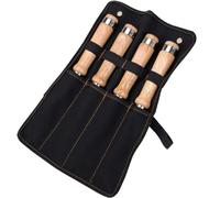 Set professionali di scalpelli for legno, il kit di strumenti for scalpelli è realizzato in robusto acciaio al cromo vanadio, larghezza della testa della taglierina: 6 mm, 8 mm, 14 mm, 18 mm, set di 4