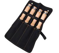 Set professionali di scalpelli per legno, il kit di strumenti per scalpelli è realizzato in robusto acciaio al cromo vanadio, larghezza della testa della taglierina: 6 mm, 8 mm, 14 mm, 18 mm, set da 4