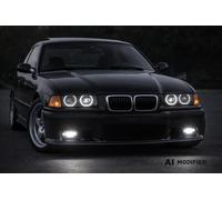 Set Fari Antinebbia a LED Nero Trasparente Plug & Play Per BMW E36 1991-1999