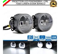SET PROIETTORI LED FENDINEBBIA + DRL LED DACIA LODGY NERO 6500K 7000 LUMEN