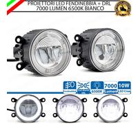 SET PROIETTORI LED FENDINEBBIA + DRL LED PORSCHE MACAN ARGENTO 6500K 7000 LUMEN