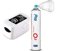 Set ProMedix PR-870 Ossimetro da Ditto Display 1,5"HD LED Pulsossimetro Saturazione di Ossigeno + Bomboletta Ossigeno Promedix PR-994 14L