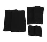 Set protezioni sportive 6 pezzi per bambini nero in nylon spandex | Ginocchiere gomitiere e polsini, traspiranti e leggeri, per pallavolo e corsa, copertura completa
