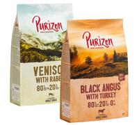 Prezzo prova! 1 kg Purizon Adult 80:20:0 Crocchette senza cereali per cani - Selvaggina & Coniglio